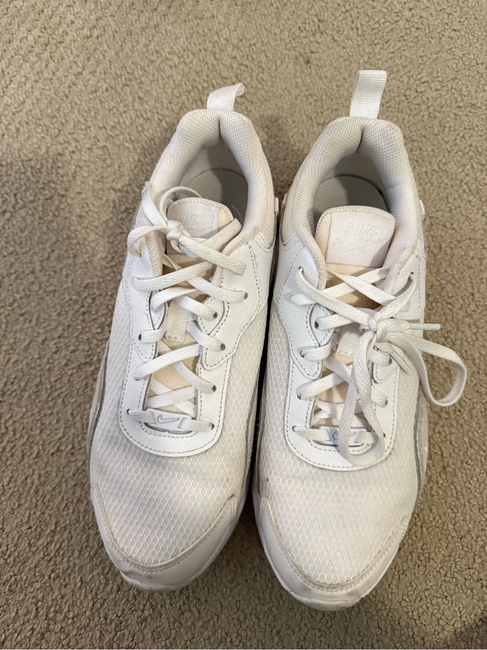 Nike White Low-Top Mesh Sneakers